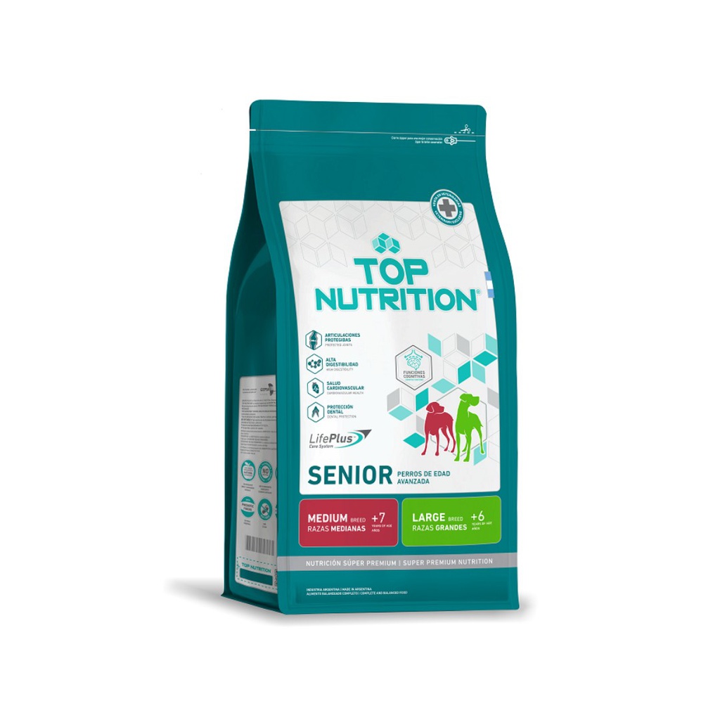 Top Nutrition Dog Adult Senior Med y Large 3kg