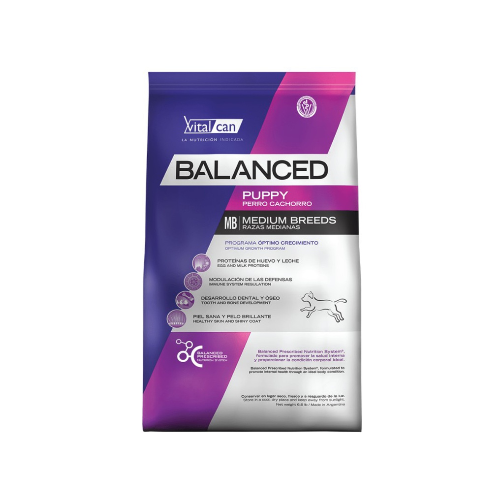 Vital Balanced Dog Puppy Medium x 20 kg