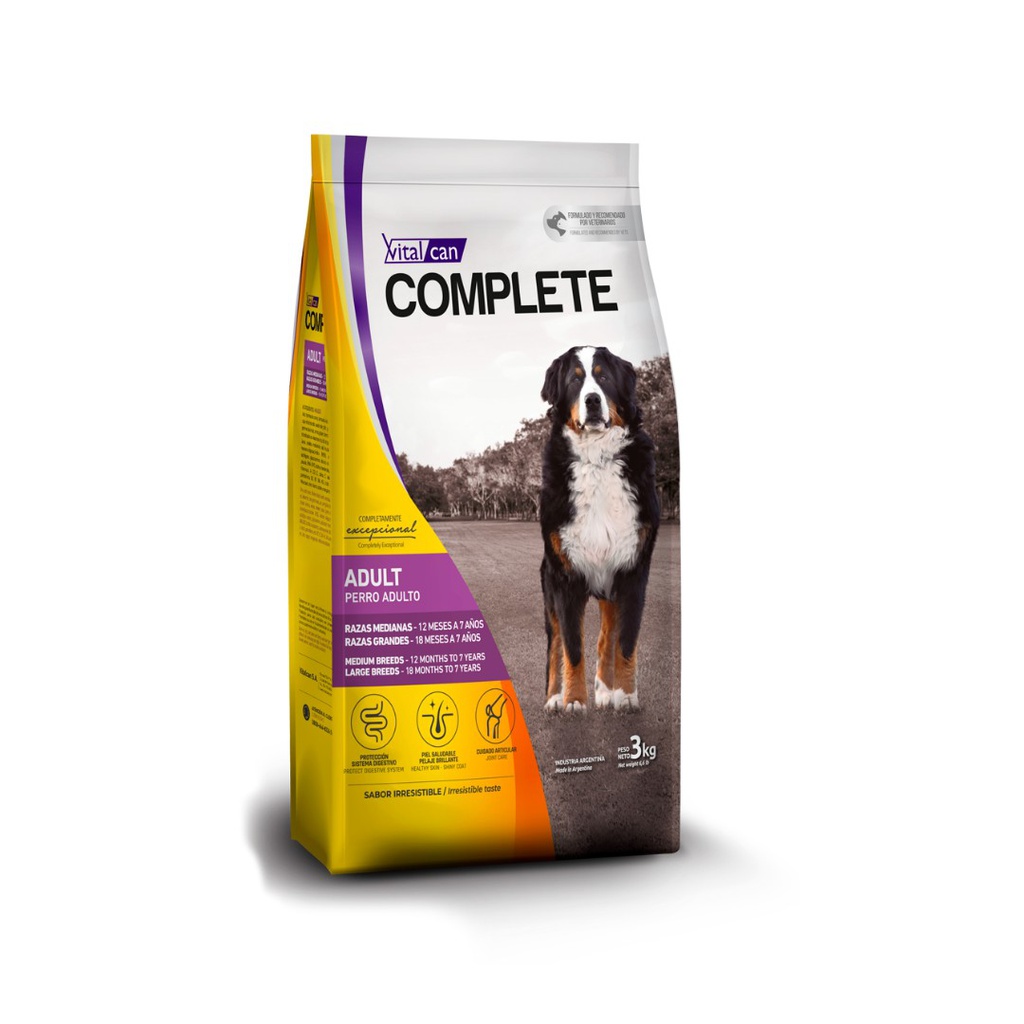 Vital Complete Dog Adulto Med y Gr Carne x 20 Kg