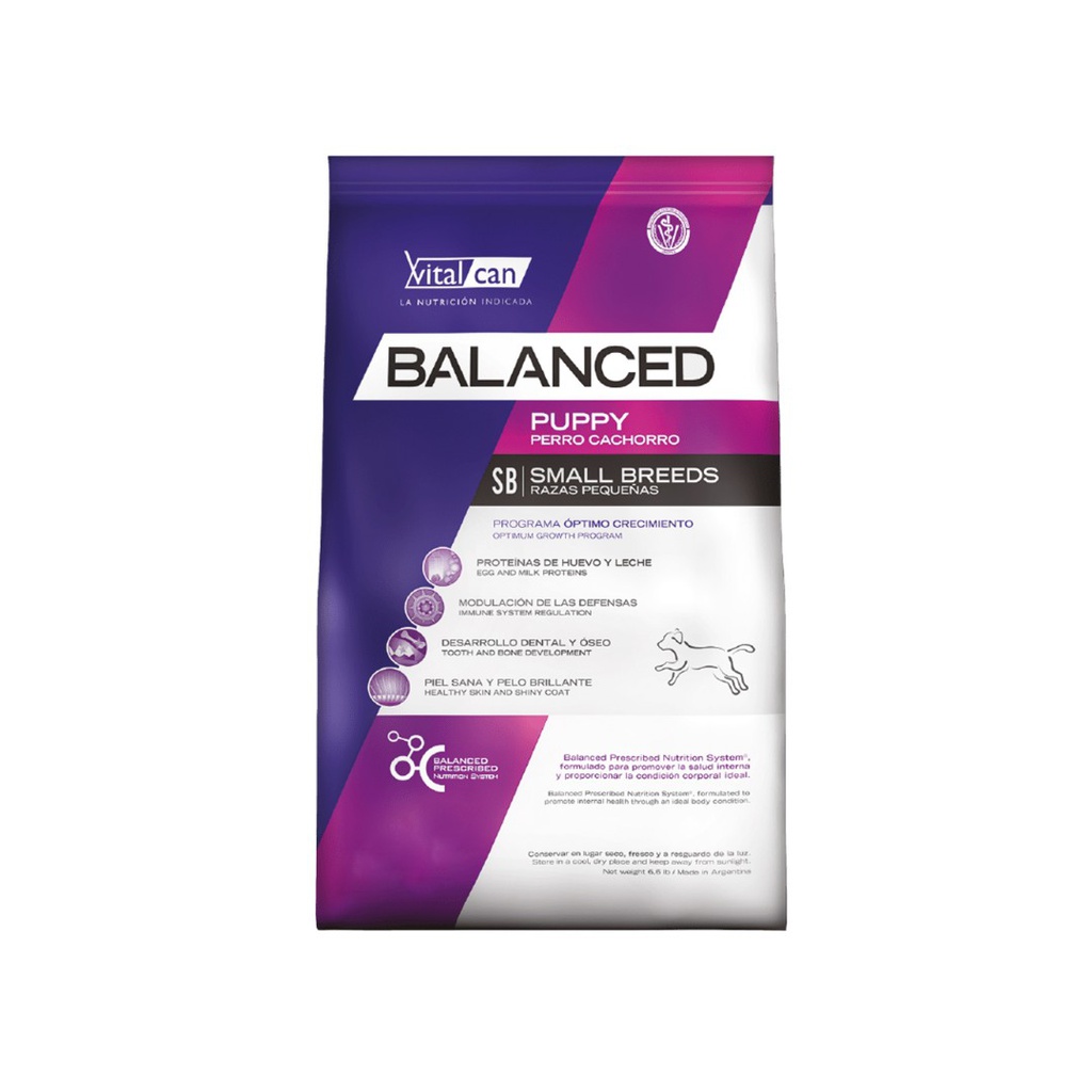 Vital Balanced Dog Puppy Small x 3 kg.