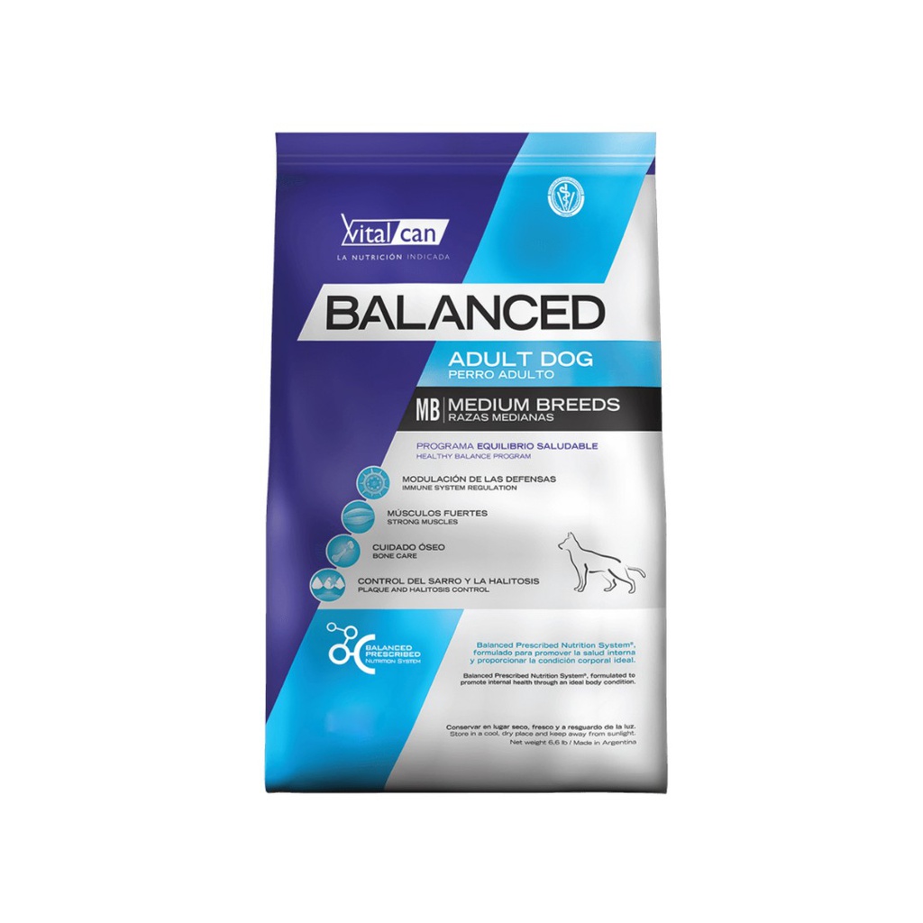 Vital Balanced Dog Adult Medium x 3 kg.