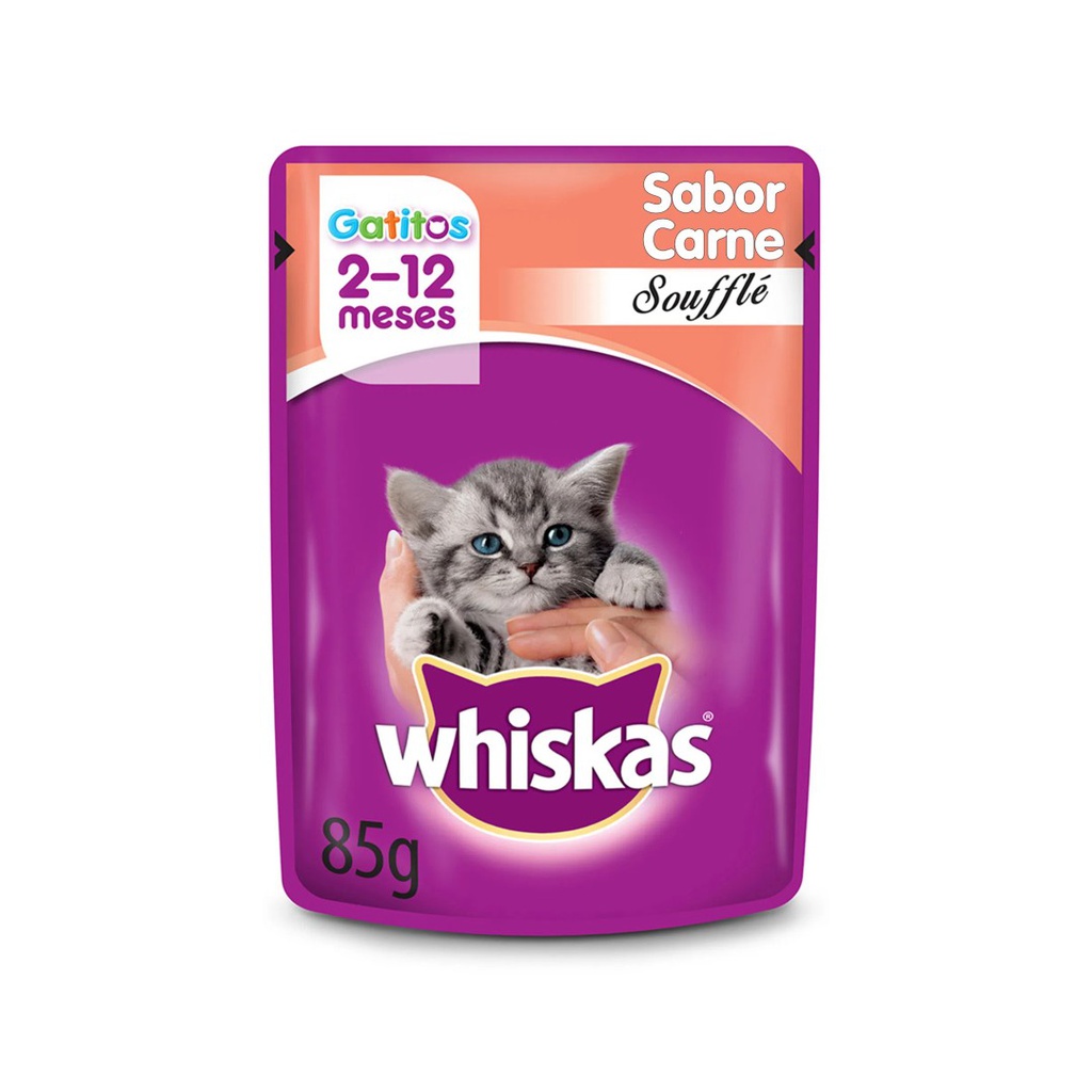 POUCH WHISKAS GATITO SOUFFLE 2x12x85G