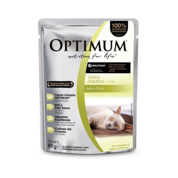 POUCH OPTIMUM Cat ADULTOS POLLO 12X85G