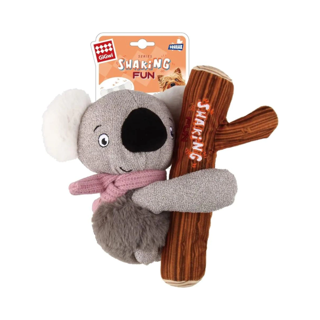 GIGWI KOALA PLUSH DOG TOY W/SQUEAKER (+)