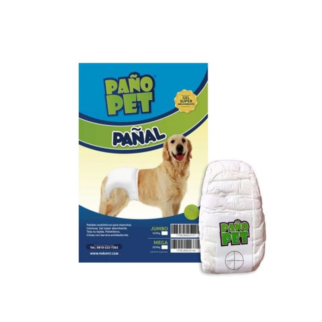 PAÑAL PAÑOPET GRANDE HASTA 3 KGS X 3UNID (R)