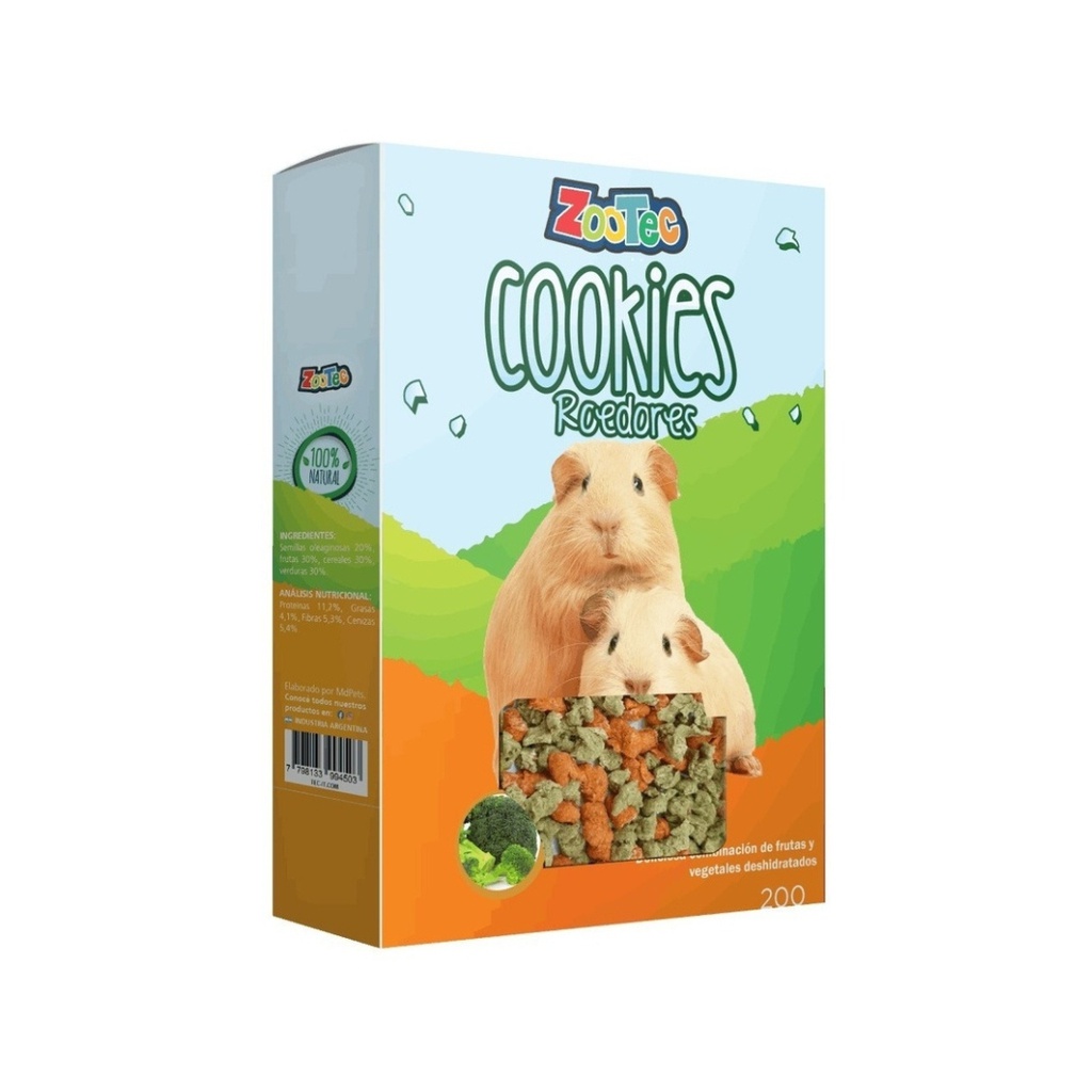 COOKIES ROEDORES VEGETALES CAJA X 200GRS (M)