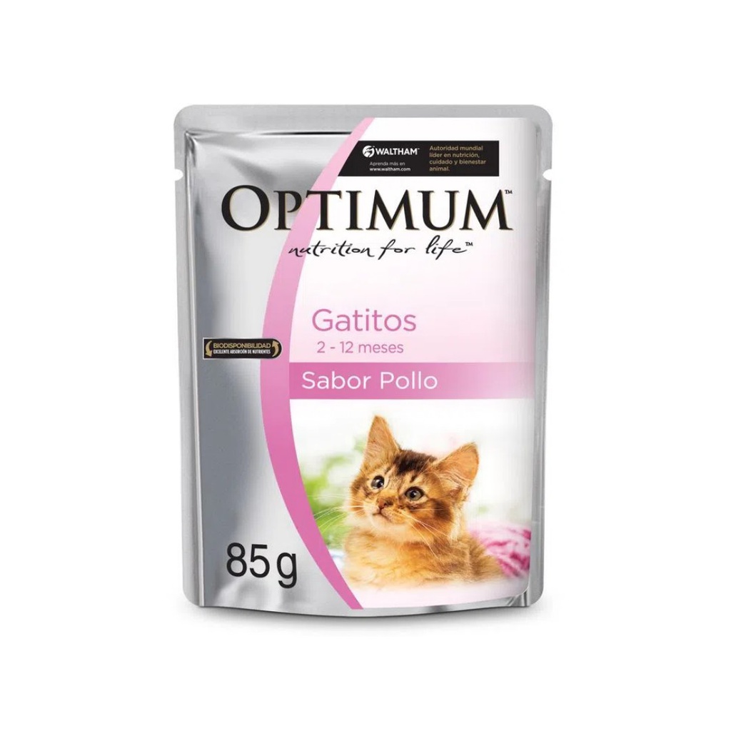 OPTIMUM SOBRE GATITO POLLO 12X85G