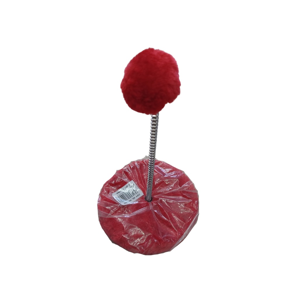 BASE DE PLUSH CON RESORTE Y POMPON 15CM (R)