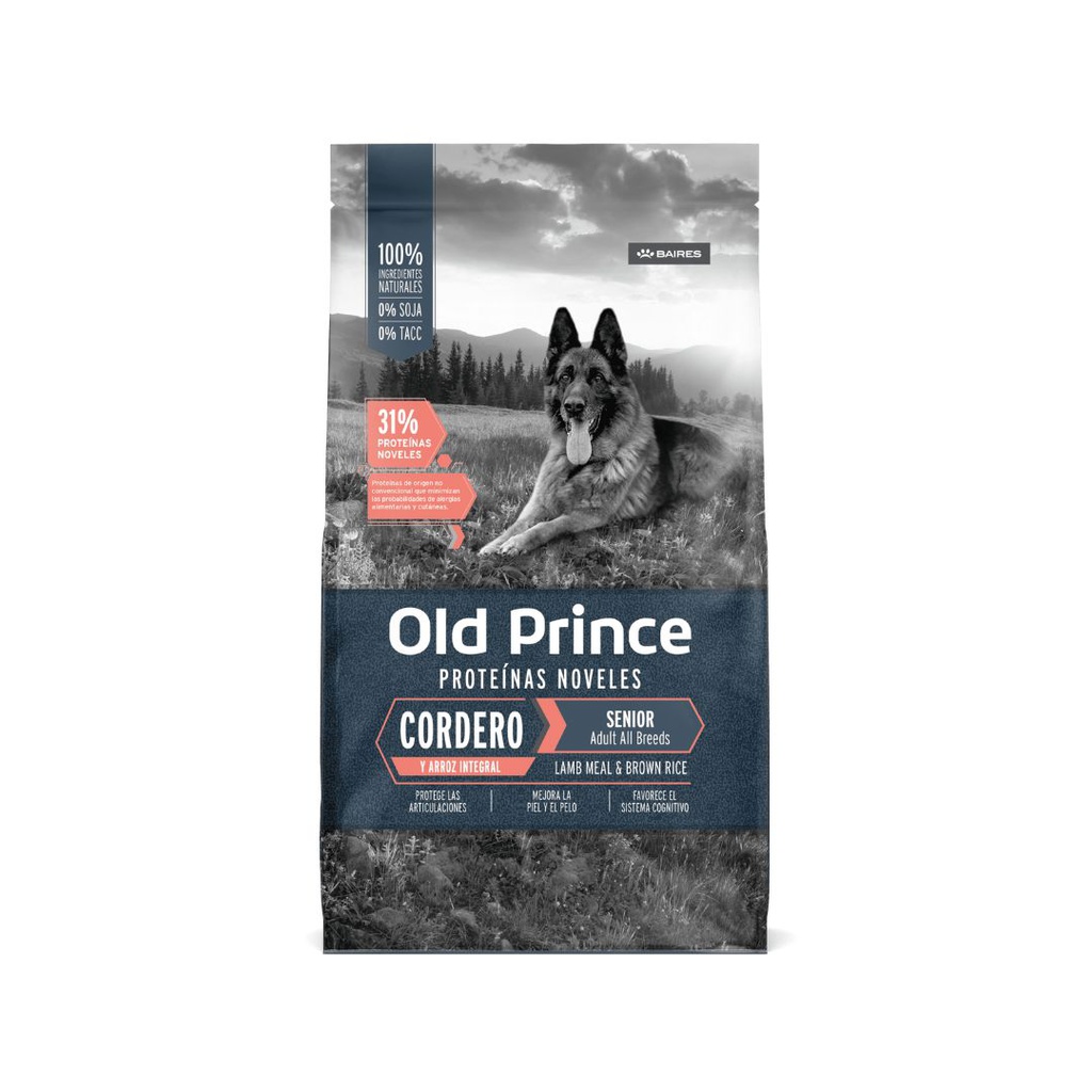 OLD PRINCE NOVEL CORDERO Y ARROZ ADULTOS SENIOR x 15 kg