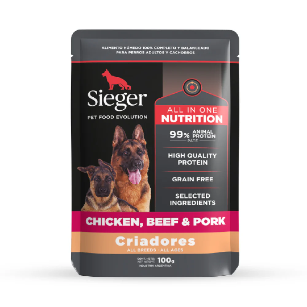 POUCH Sieger Criadores WET Pollo x 100 gr