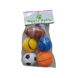 [PET7980] PELOTAS DE VINILO SURTIDA X 5 UNIDADES (R)